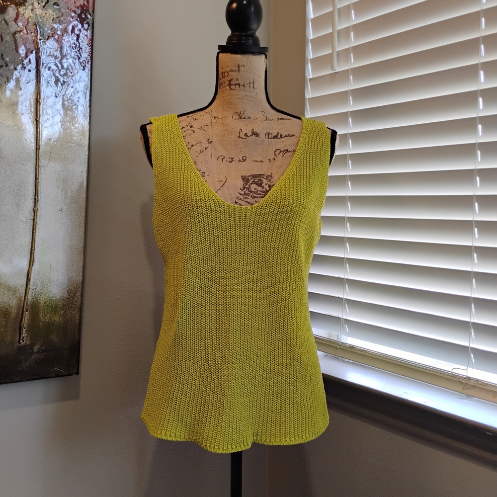 Dana Buchman Vibrant Yellow Knit Tank Top
